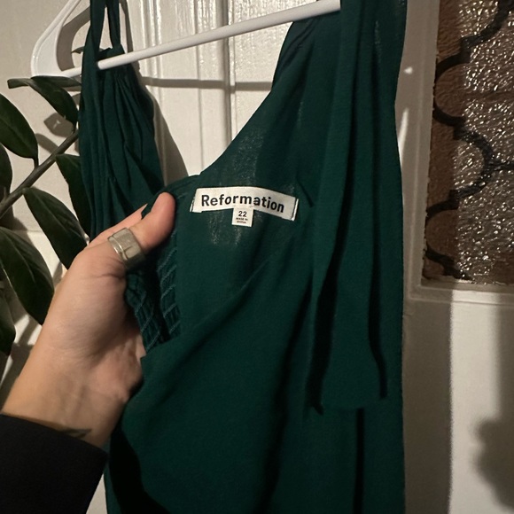 Reformation Green Twilight Dress with Slit - Picture 8 of 8